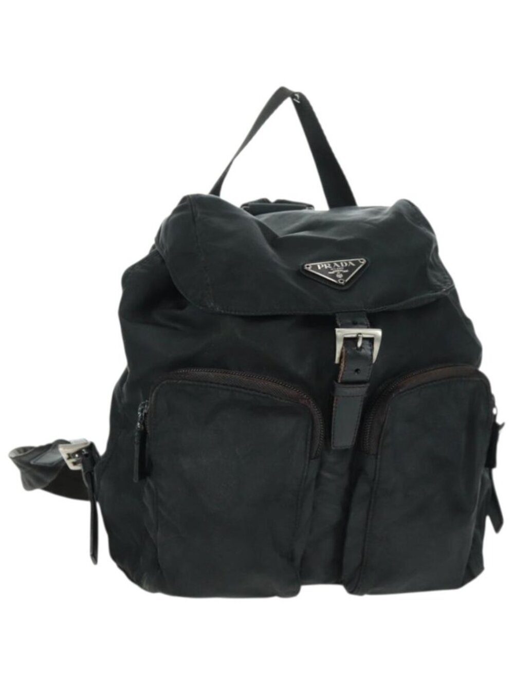 PRADA Backpack Nylon Green Silver
